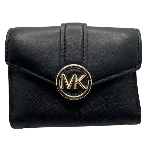 Michael Kors Handbags - Michael KORS Carmen Medium Logo Black Wallet